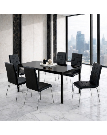 Set avec 6 chaises IRIS